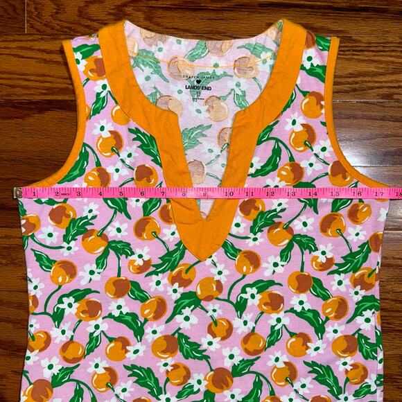 Draper James x Lands’ End Peach Floral Sleeveless Cotton Mini Dress Size XS - Picture 14 of 16